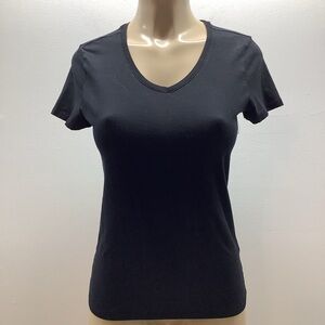 Primark Size Small Black Short Sleeve V-Neck Tee. Preloved